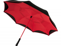 Прямой зонтик Yoon 23 с инверсной раскраской, красный