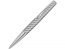 Ручка шариковая металлическая Elegance из карбонового волокна, серебристый