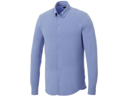 Мужская рубашка Bigelow из пике с длинным рукавом, светло-синий