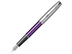 Перьевая ручка Parker Sonnet Essentials Violet SB Steel CT, перо: F, цвет чернил black, в подарочной упаковке.