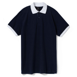 Рубашка поло Prince 190, темно-синяя с белым, размер XXL