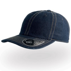 Бейсболка "DAD HAT", 6 клиньев, металлическая застежка, темный джинс, 100% хлопок, 280 г/м2