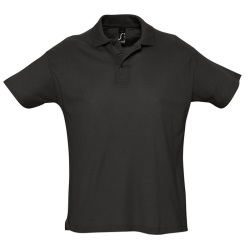 Рубашка поло мужская SUMMER II, чёрный, XL, 100% хлопок, 170 г/м2