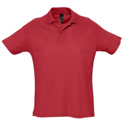 Рубашка поло мужская SUMMER II, красный, XL, 100% хлопок, 170 г/м2