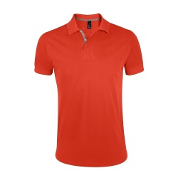 Рубашка поло мужская "Portland Men" оранжевый, серый_S, 100% х/б, 200г/м2