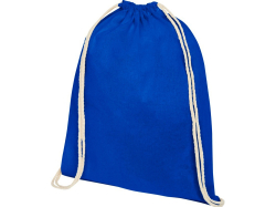 Рюкзак со шнурком Tenes из хлопка плотностью 140 г/м², синий