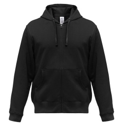 Толстовка мужская Hooded Full Zip черная, размер L