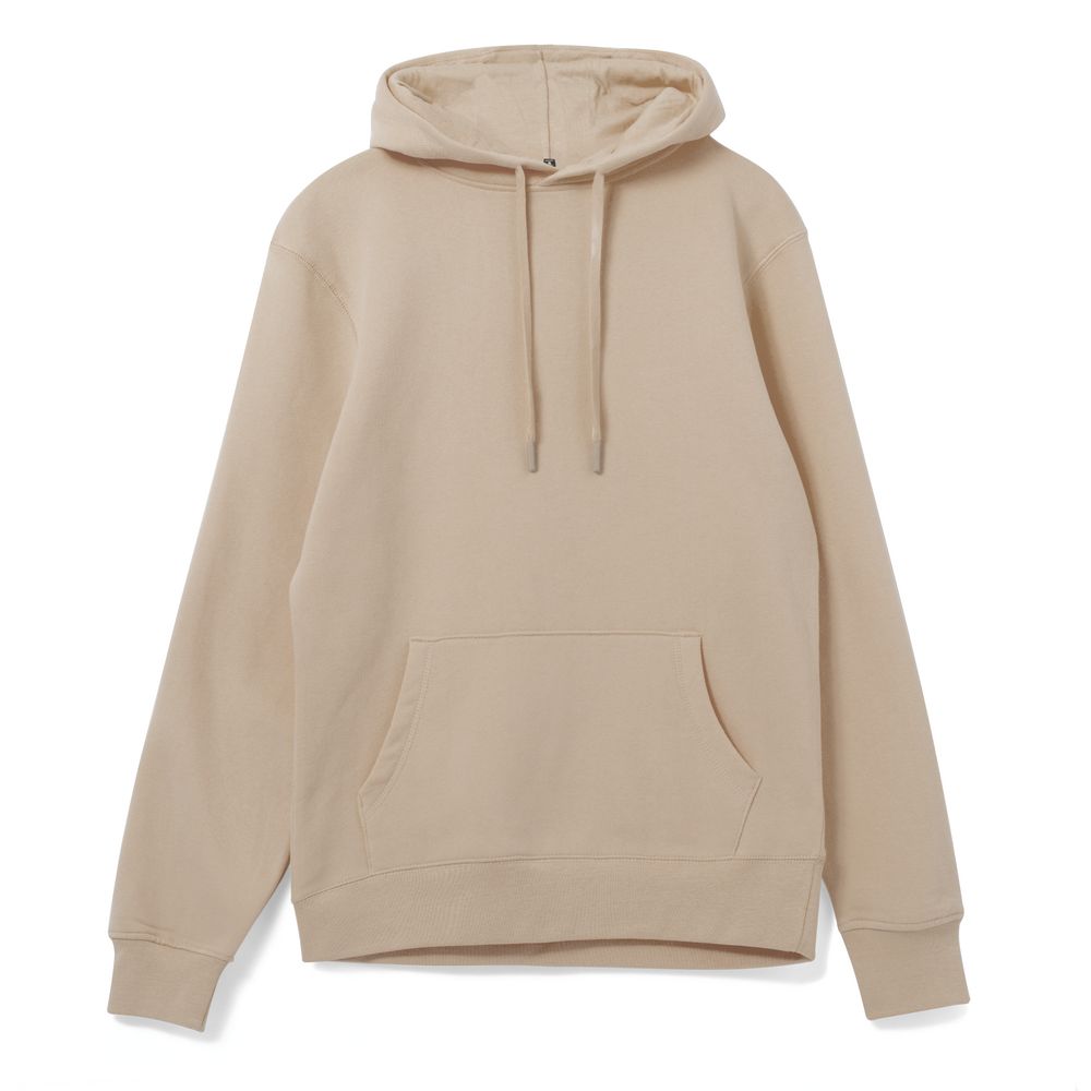 Толстовка с капюшоном унисекс Hoodie, бежевая, размер XXL