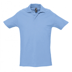Рубашка поло мужская SPRING II,голубой,L,100% хлопок, 210/м2