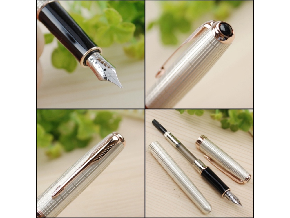 Перьевая ручка Parker Sonnet F535 VERY PREMIUM Feminine, (серебро 925 пробы) цвет: Silver PGT, перо: F