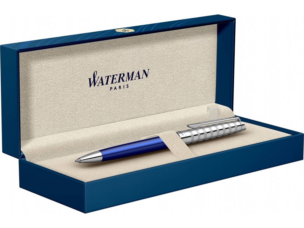 Шариковая ручка Waterman Hemisphere French riviera Deluxe BLU LOUNGE в подарочной коробке