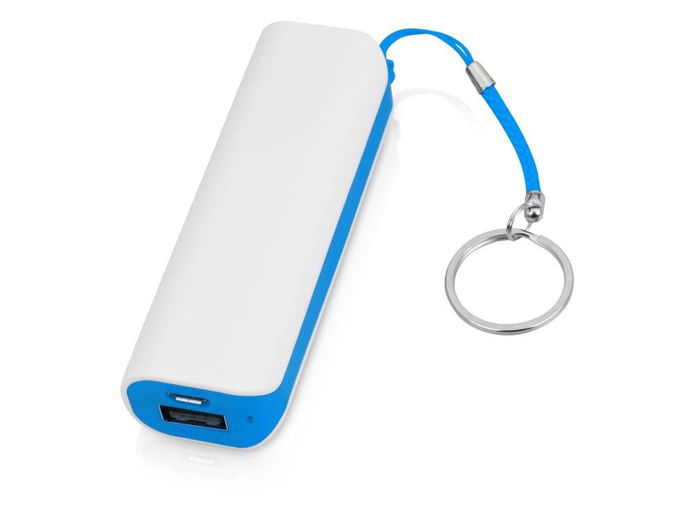 Портативное зарядное устройство (power bank) Basis, 2000 mAh, белый/светло-голубой