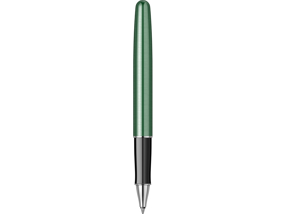 Ручка-роллер Parker Sonnet Essentials Green SB Steel CT, цвет чернил black, перо: F, в подарочной упаковке.