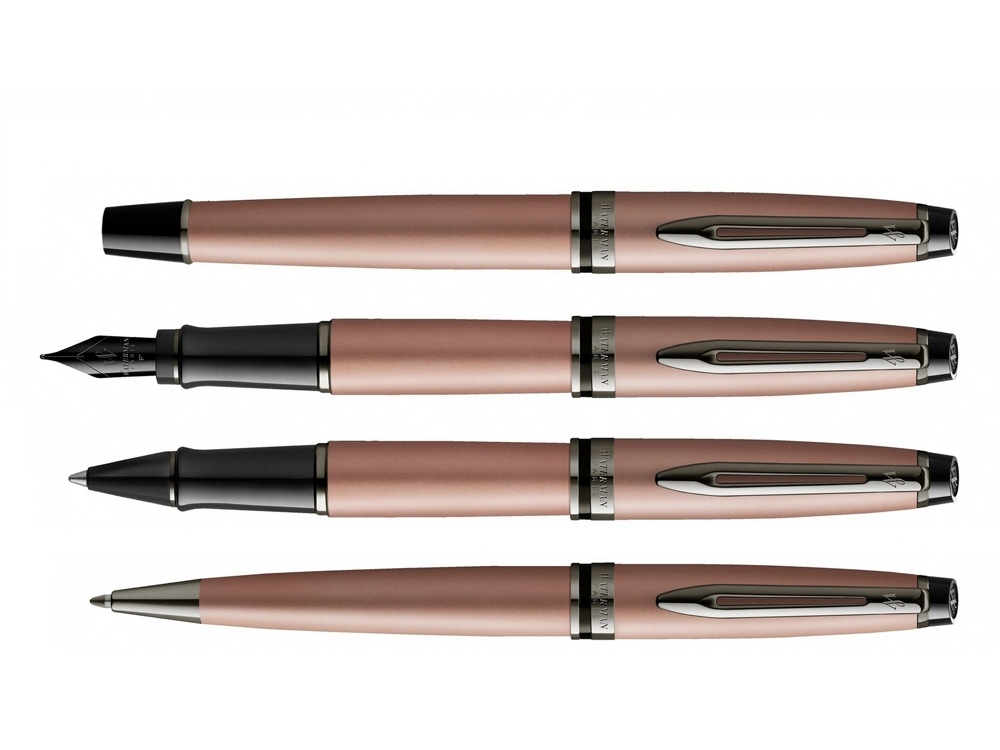 Шариковая ручка Waterman Expert Rose Gold, цвет чернил Mblue,  в подарочной упаковке