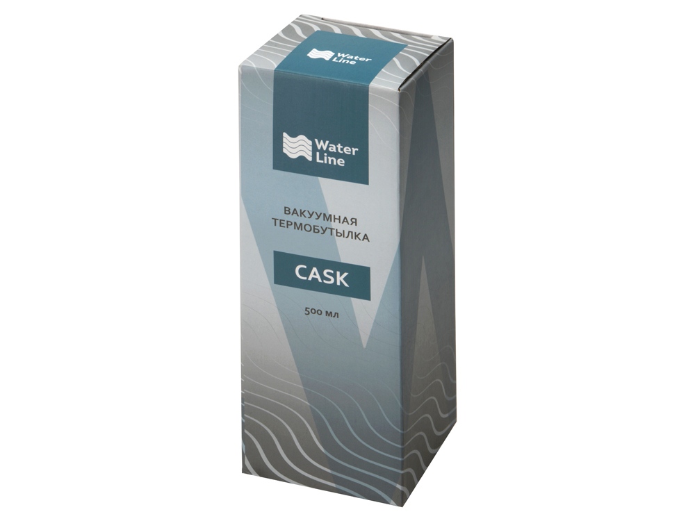 Вакуумная термобутылка Cask Waterline, soft touch, 500 мл, синий