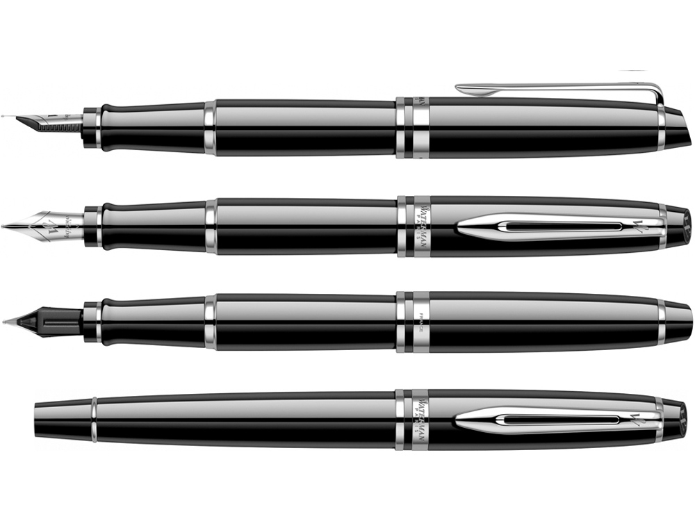 Подарочный набор Waterman Expert с перьевой ручкой и чехлом Black CT перо M