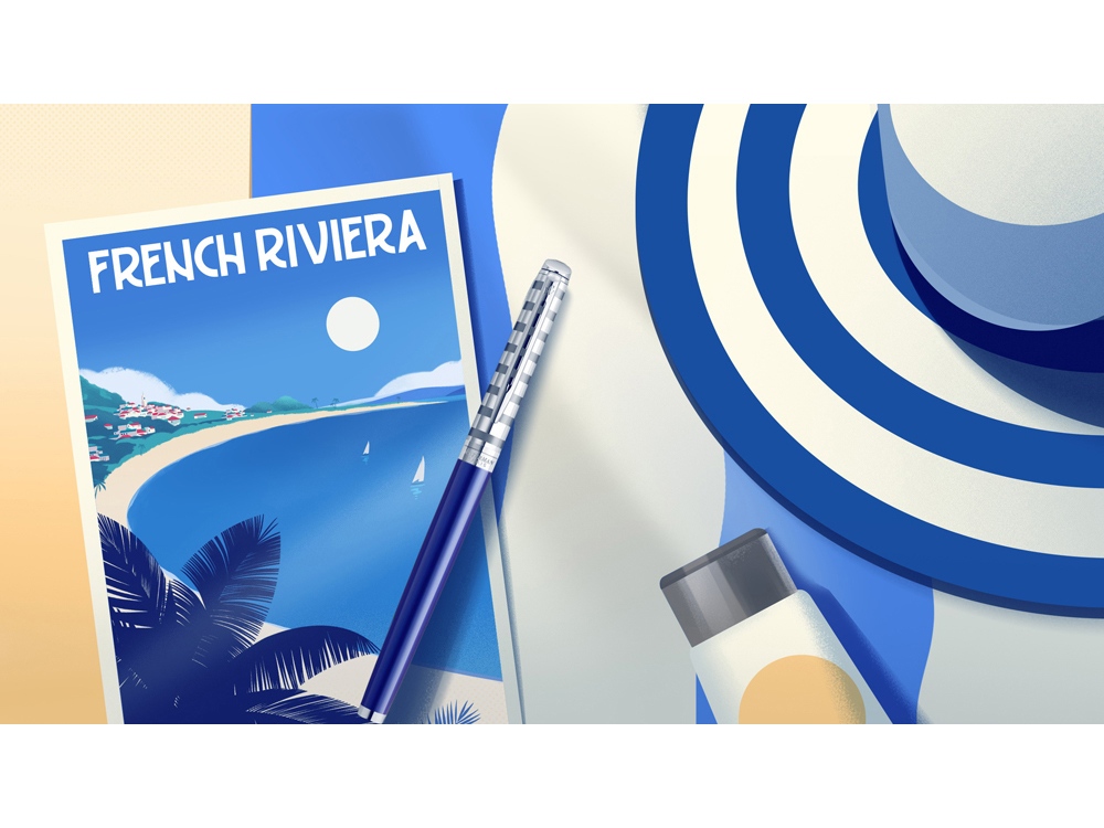 Перьевая ручка Waterman Hemisphere French riviera Deluxe BLU LOUNGE в подарочной коробке