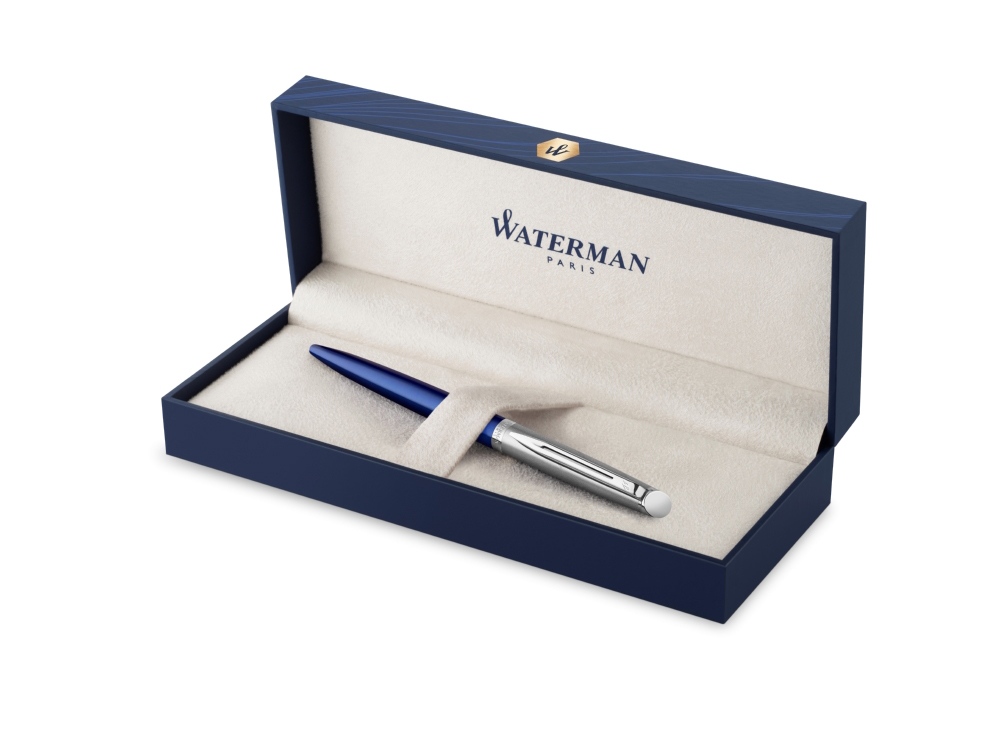 Шариковая ручка Waterman Hemisphere Entry Point Stainless Steel with Blue Lacquer в подарочной упаковке