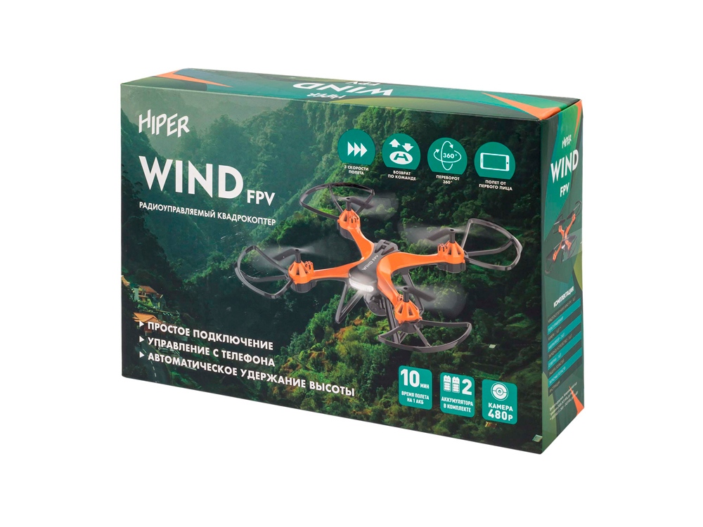 Радиоуправляемый квадрокоптер HIPER WIND FPV