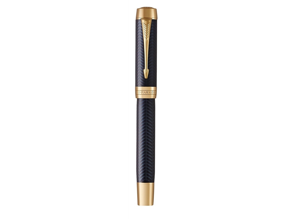 Перьевая ручка Parker Duofold Prestige Centennial, Blue Chevron GT Foutain Pen Fine, перо: F, цвет чернил: black, в подарочной упаковке.