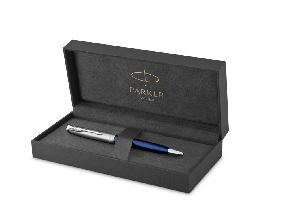 Шариковая ручка Parker Sonnet Entry Point Blue Stee CT, стержень: M, цвет чернил: black , в подарочной упаковке