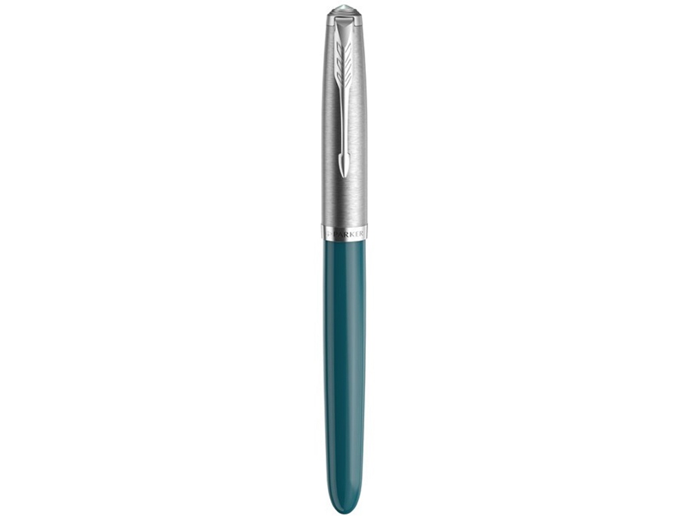 Перьевая ручка Parker 51 CORE TEAL BLUE CT, перо: F, цвет чернил: black, в подарочной упаковке.