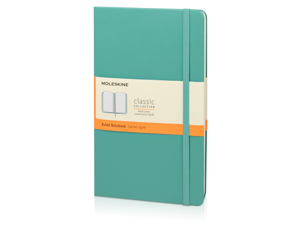 Записная книжка Moleskine Classic (в линейку) в твердой обложке, Large (13х21см), морская волна