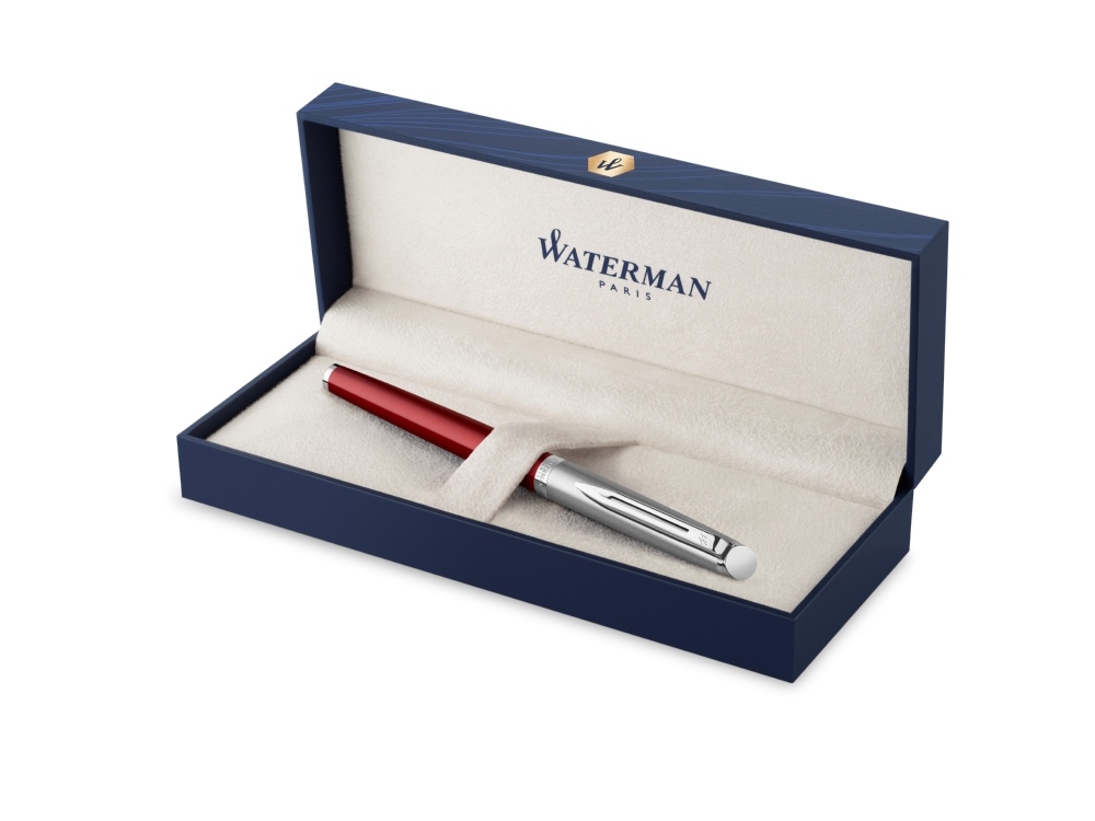 Перьевая ручка Waterman Hemisphere Entry Point Stainless Steel with Red Lacquer в подарочной упаковке