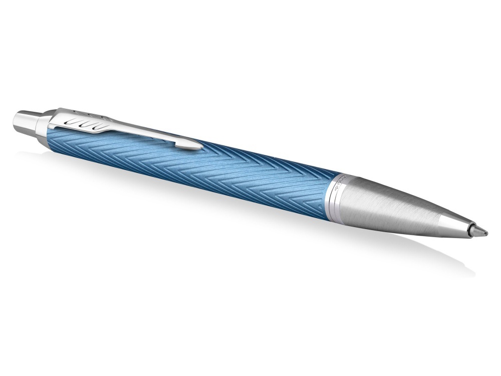 Шариковая ручка Parker IM Premium K318  Blue Grey CT, стержень: M, цвет чернил: blue, в подарочной упаковке.