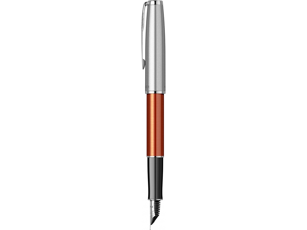 Перьевая ручка Parker Sonnet Essentials Orange SB Steel CT, перо: F, цвет чернил black, в подарочной упаковке.