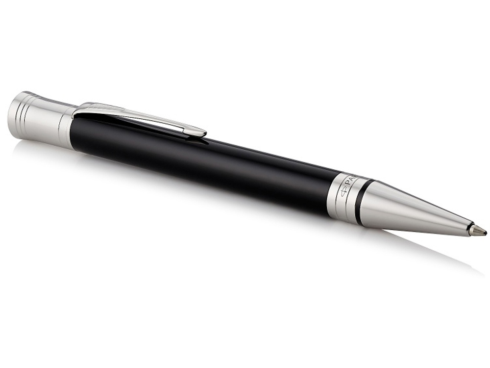 Шариковая ручка Parker Duofold Classic International Black CT, стержень: M, цвет чернил: black, в подарочной упаковке.