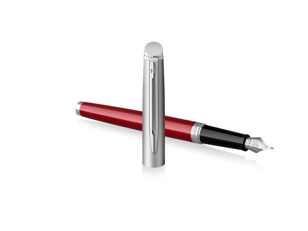 Перьевая ручка Waterman Hemisphere Entry Point Stainless Steel with Red Lacquer в подарочной упаковке