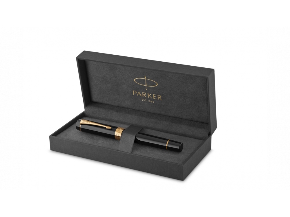 Перьевая ручка Parker Duofold Classic Centennial, Black GT, перо: F