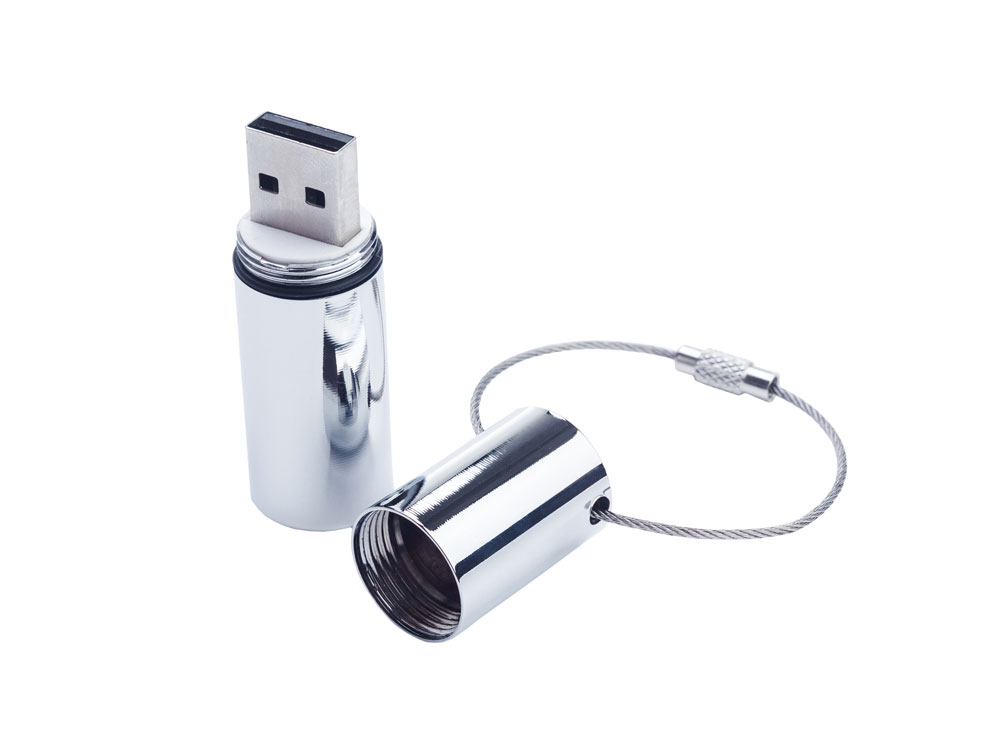 USB-флешка на 32 ГБ,  серебро