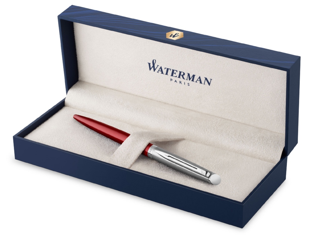 Шариковая ручка Waterman Hemisphere Entry Point Stainless Steel Red в подарочной упаковке