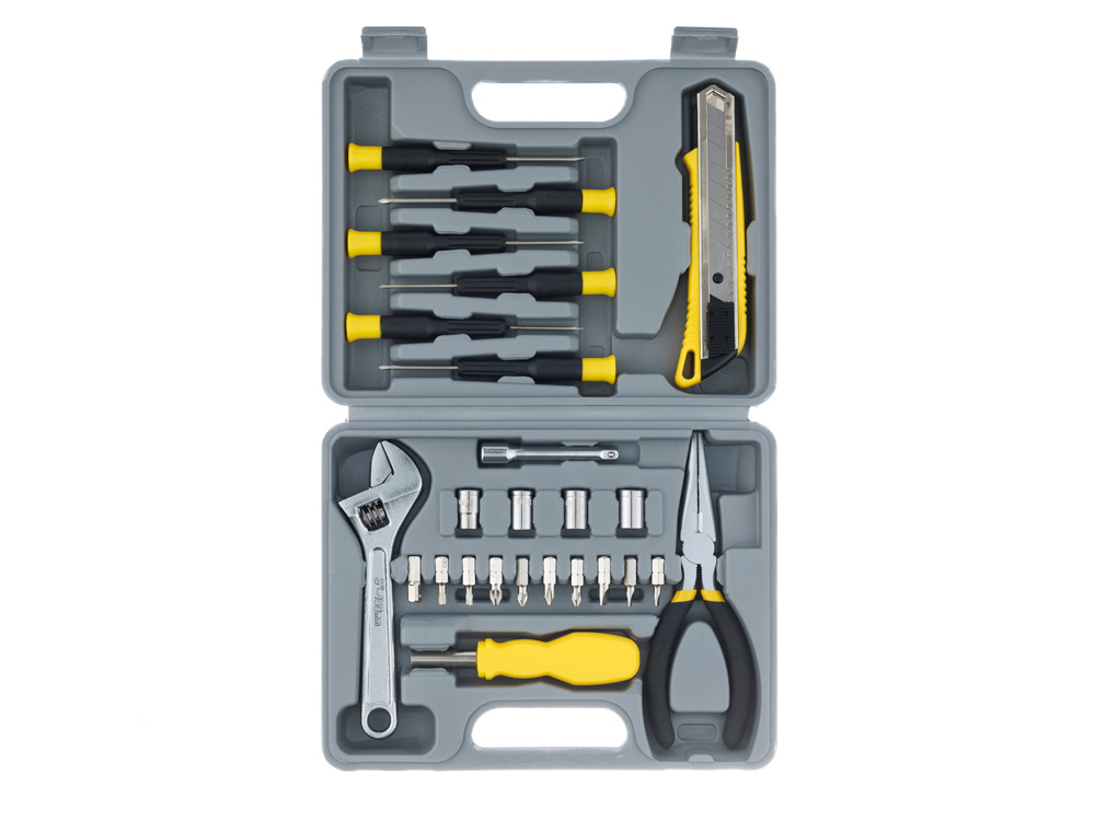 Набор инструментов Stinger, 25 инструментов, в пластиковом кейсе, 230x180x50 мм, серый