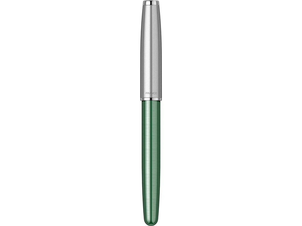 Ручка-роллер Parker Sonnet Essentials Green SB Steel CT, цвет чернил black, перо: F, в подарочной упаковке.