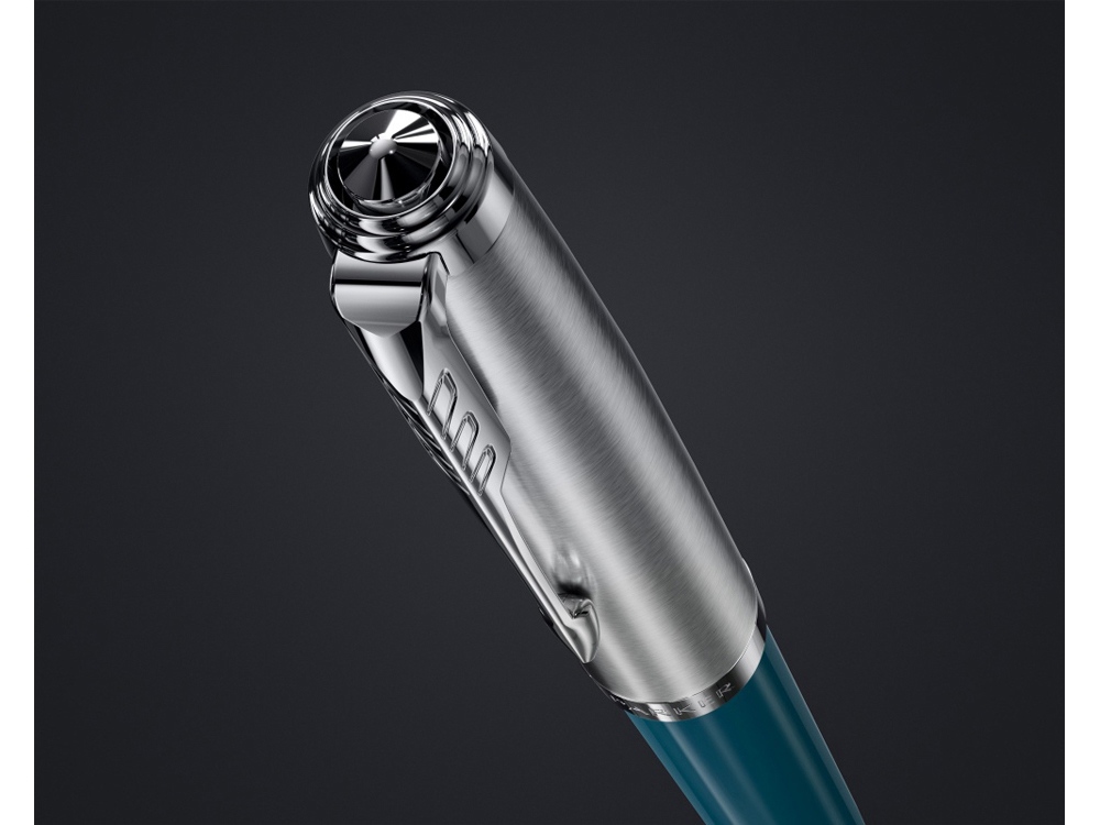 Шариковая ручка Parker 51 CORE TEAL BLUE CT, стержень: M, цвет чернил: black, в подарочной упаковке.