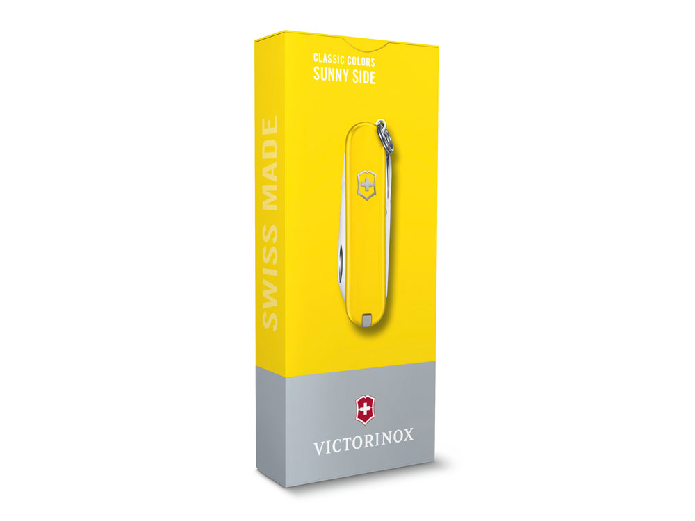 Нож-брелок VICTORINOX Classic SD Colors Sunny Side, 58 мм, 7 функций, жёлтый