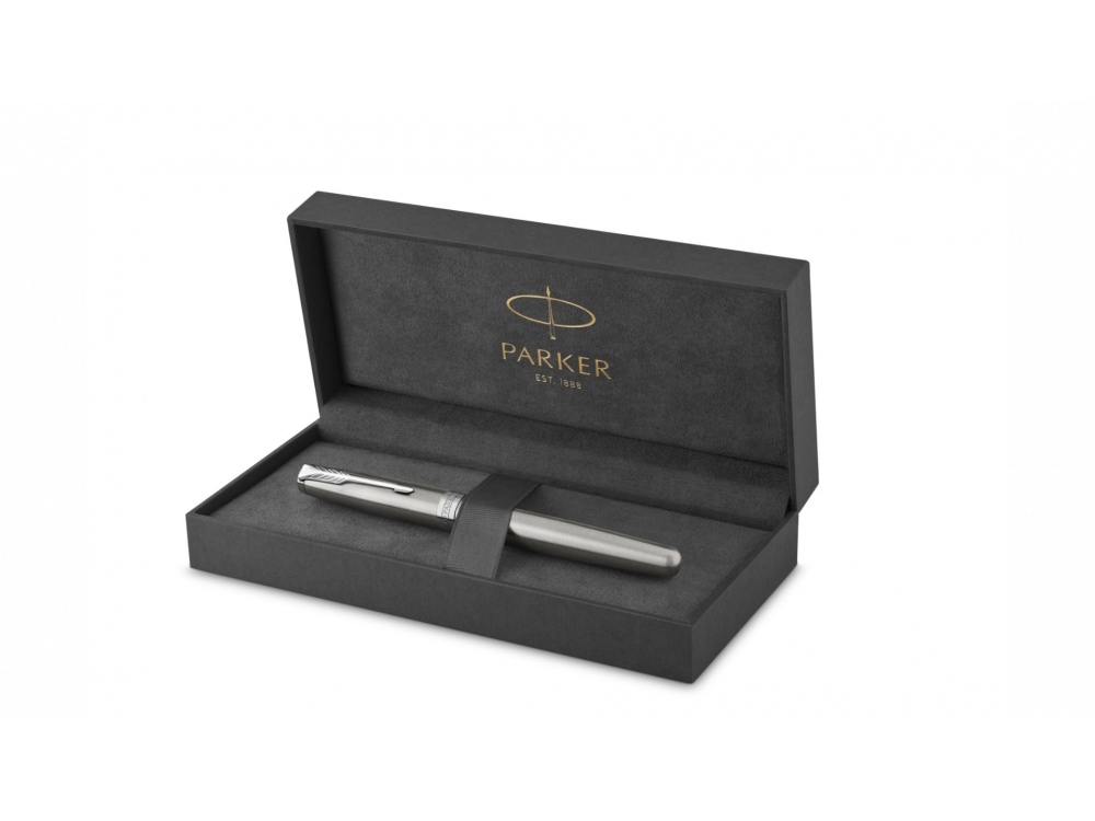 Перьевая ручка Parker Sonnet , Stainless Steel CT, перо: F, цвет чернил: black, в подарочной упаковке