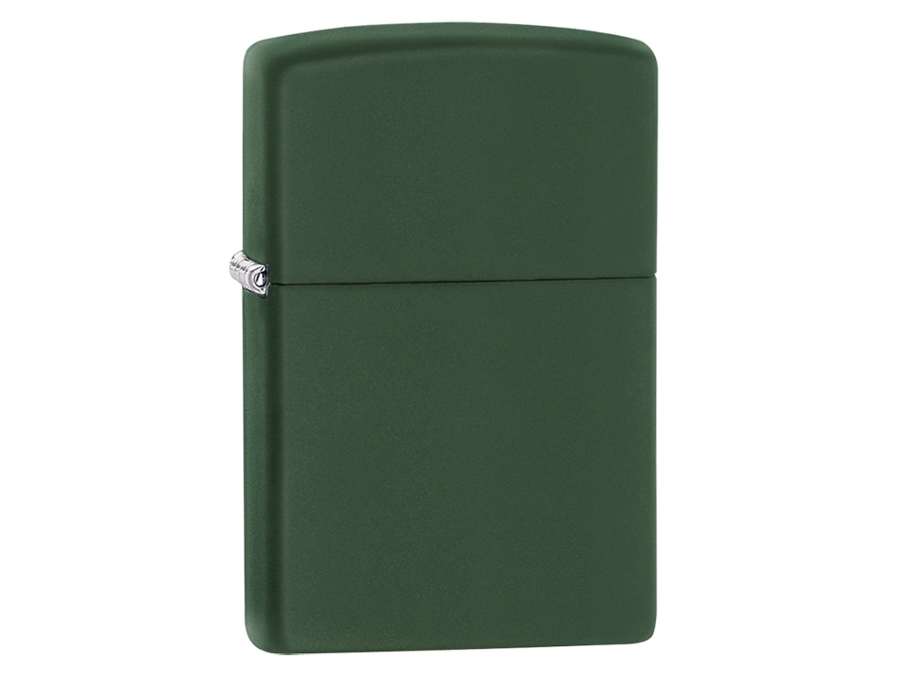 Зажигалка ZIPPO Classic с покрытием Green Matte, латунь/сталь, зелёная, матовая, 38x13x57 мм