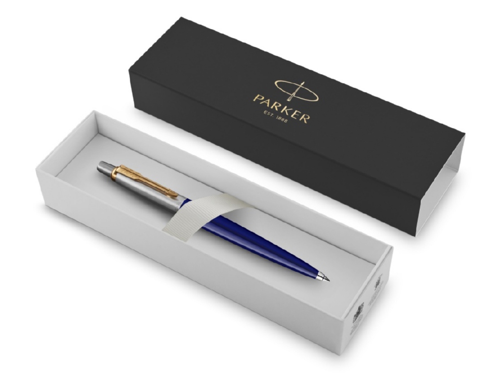 Шариковая ручка Parker Jotter K160, цвет: Blue/GT, стержень: M, цвет чернил: blue, в подарочной упак