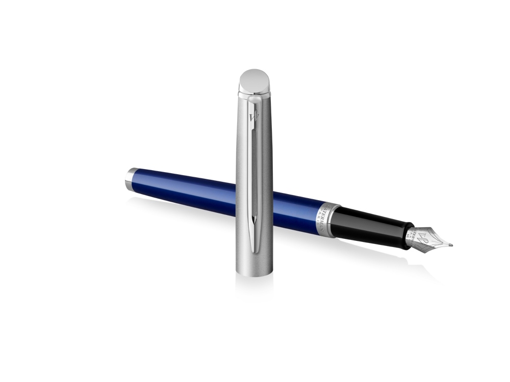 Перьевая ручка Waterman Hemisphere Entry Point Stainless Steel with Blue Lacquer в подарочной упаковке