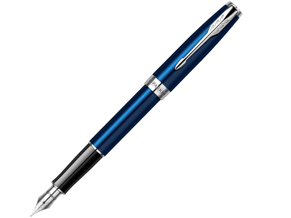 Перьевая ручка Parker Sonnet Blue Subtle CT, перо: F, цвет чернил: black, в подарочной упаковке