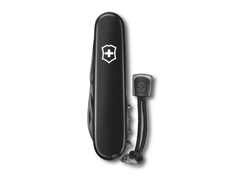 Нож перочинный VICTORINOX Spartan Onyx Black, 91 мм, 12 функций, чёрный, со шнурком в комплекте