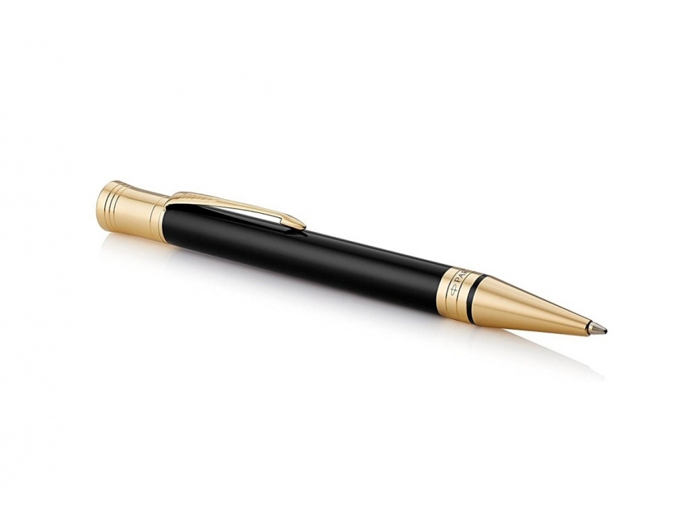 Шариковая ручка Parker Duofold Classic Black GT Fountain Pen, стержень: M, цвет чернил: black, в подарочной упаковке.