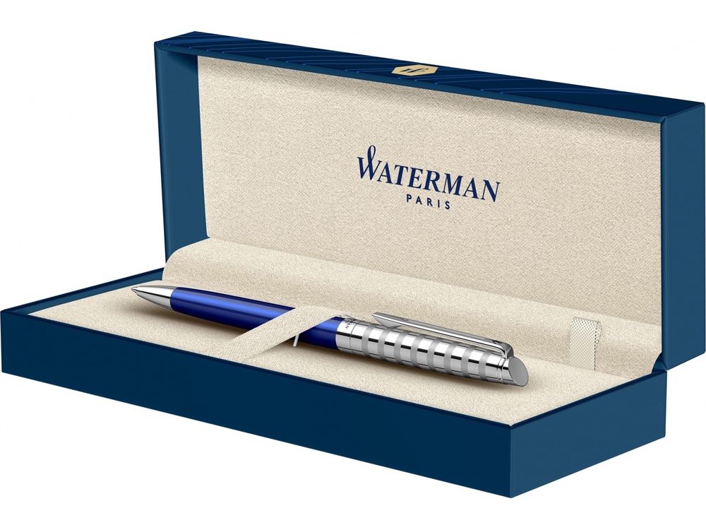 Шариковая ручка Waterman Hemisphere French riviera Deluxe BLU LOUNGE в подарочной коробке