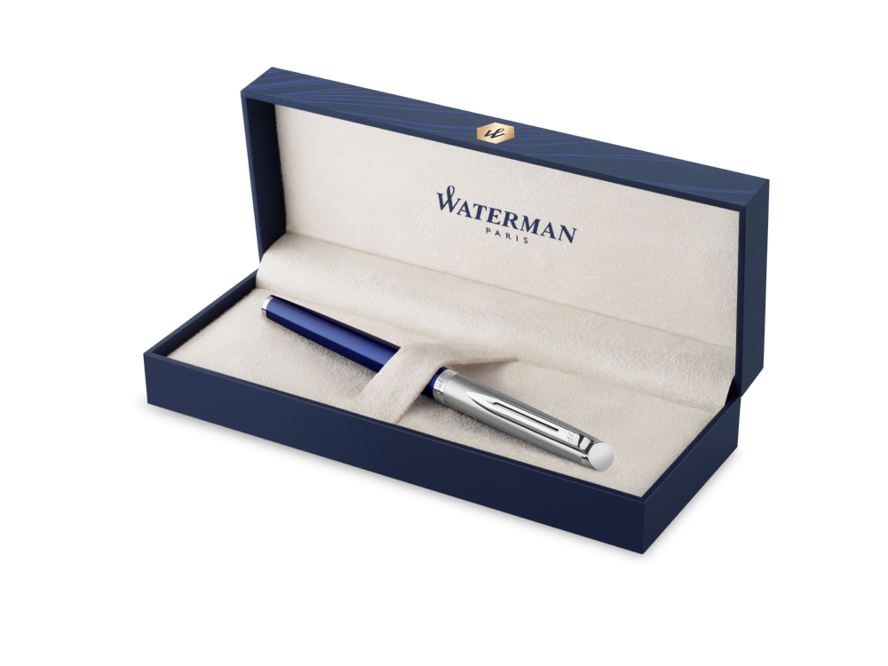 Перьевая ручка Waterman Hemisphere Entry Point Stainless Steel with Blue Lacquer в подарочной упаковке