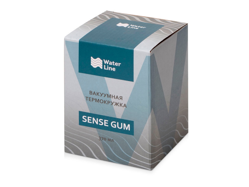 Термокружка Sense Gum, soft-touch, непротекаемая крышка, 370мл, темно-синий 295C