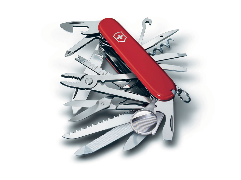 Нож перочинный VICTORINOX Swiss Champ, 91 мм, 33 функции, красный